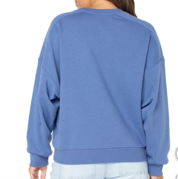 ❤️Roxy French Terry Blue Sweatshirt Women's XS Crewneck Pull Over Casual Top - Picture 2 of 13